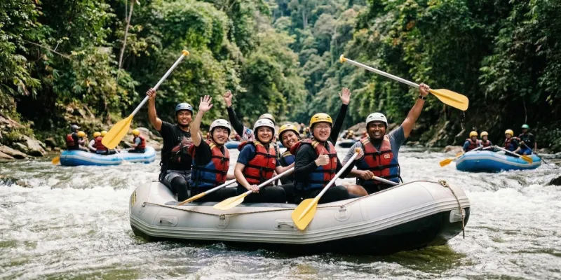 Company Activity - Water rafting in Gopeng, Perak