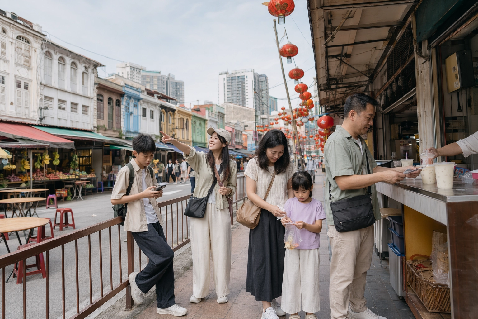 中国家庭马来西亚旅行 - 自然抓拍