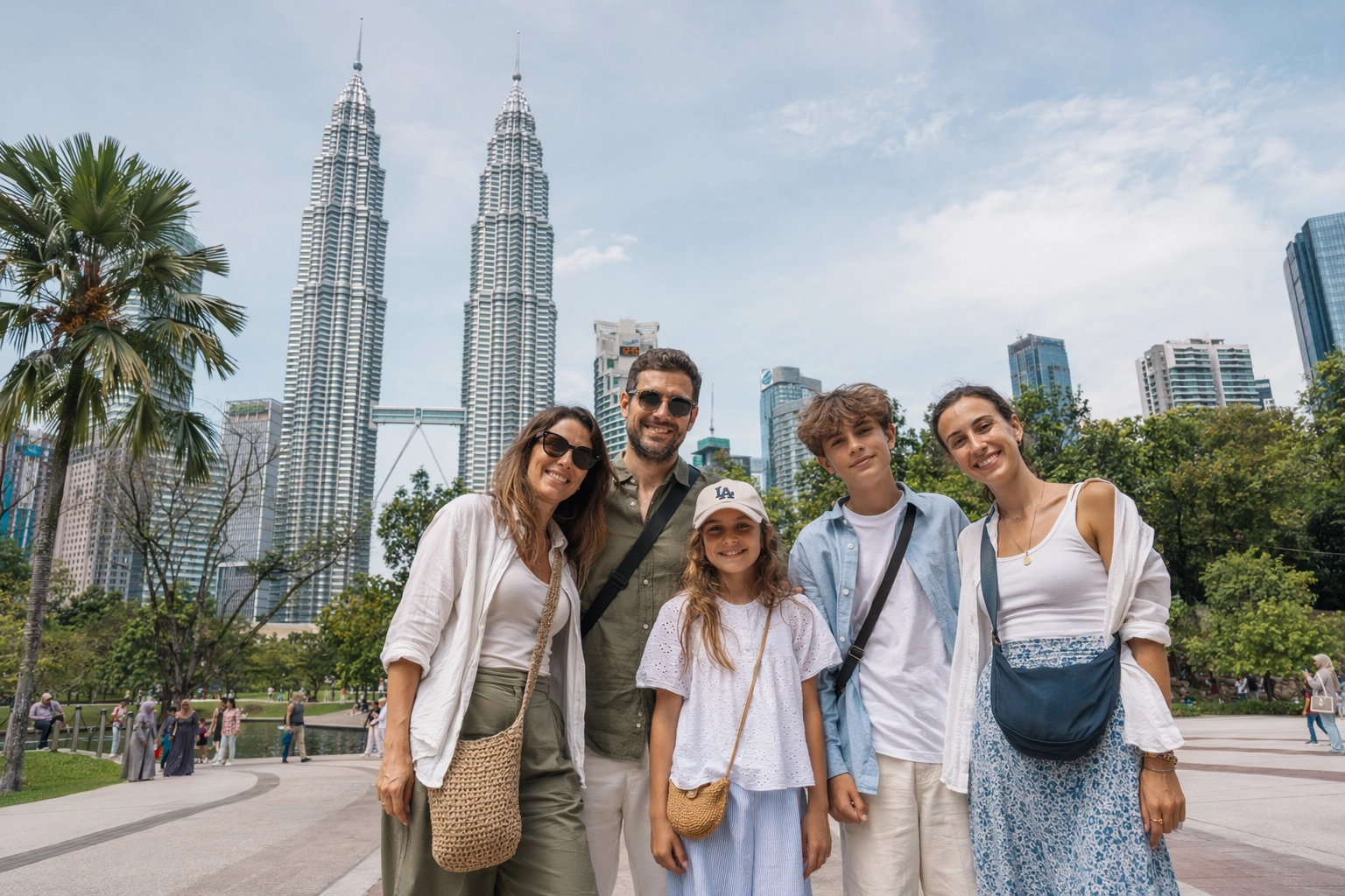 Famille francophone profitant de leur voyage en Malaisie