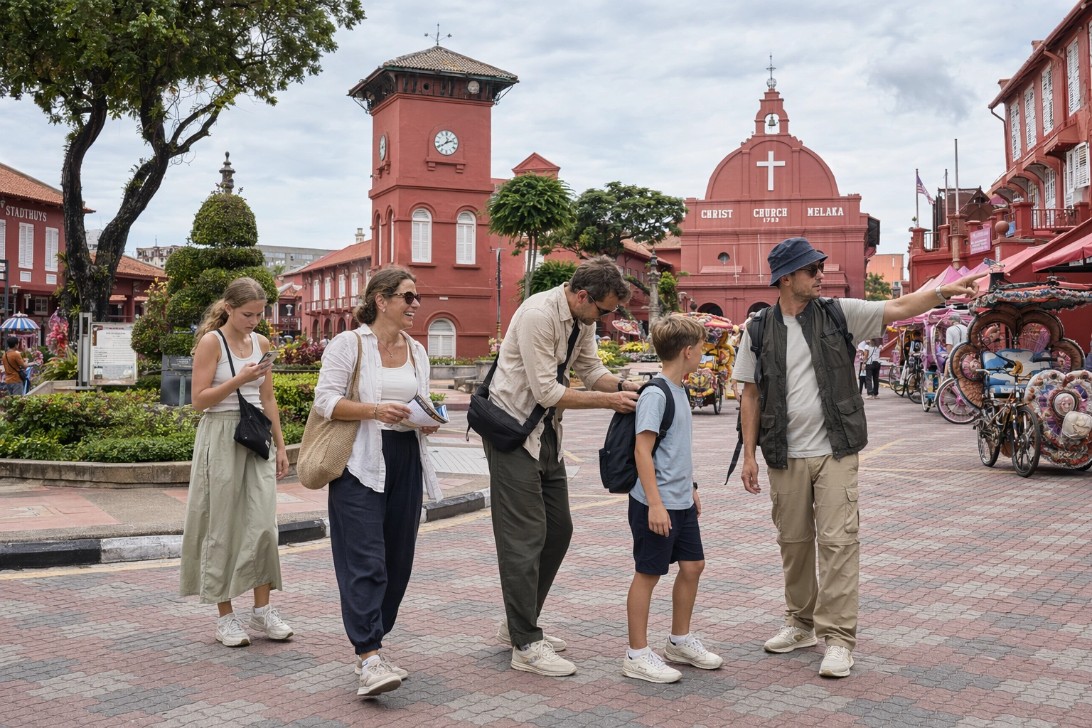 Deutsche Familie auf Malaysia-Reise - Schnappschuss