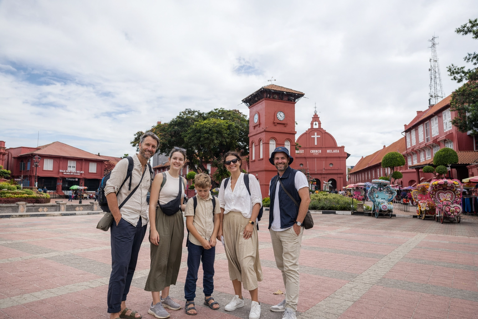 Deutsche Familie genießt ihre Malaysia-Reise